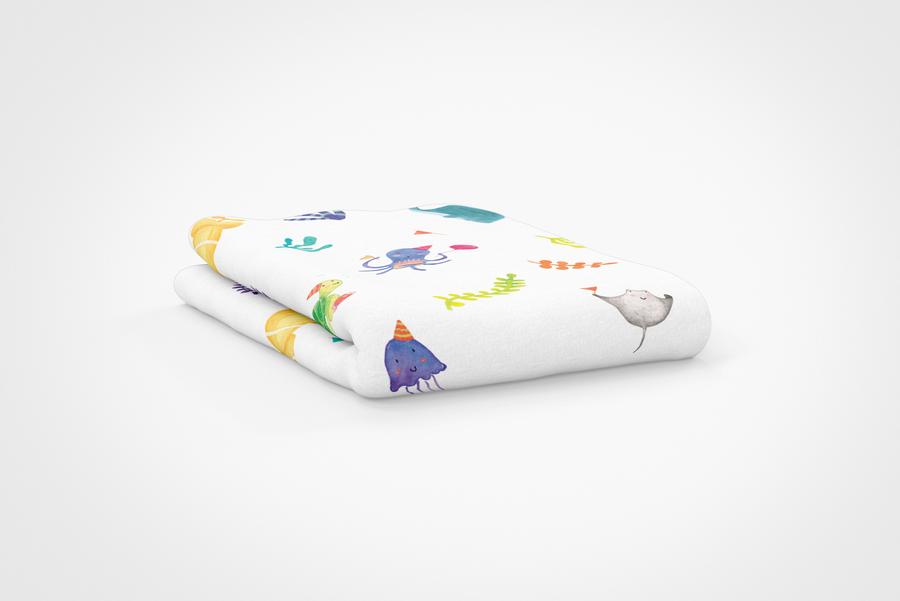 Picture of Ocean Team Fun Fitted Sheet (%100 Cotton - 100*200)