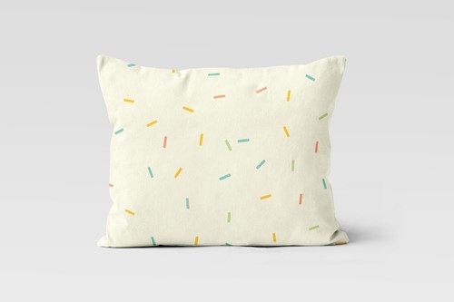 'Confetti Rain' %100 Organic Pillowcase - (50x70 cm)  