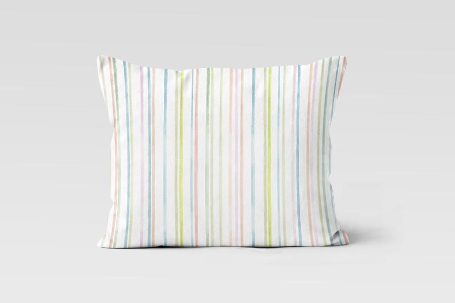 Picture of Happy Stripes Pillow Case - (35x45 cm)  