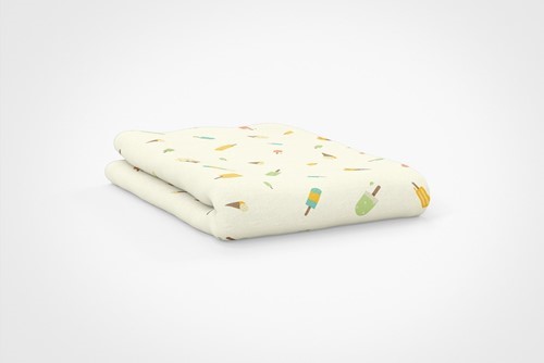 'Ice-Cream Dream' Single Fitted Sheet - Toddler (%100 Cotton - 100*200)