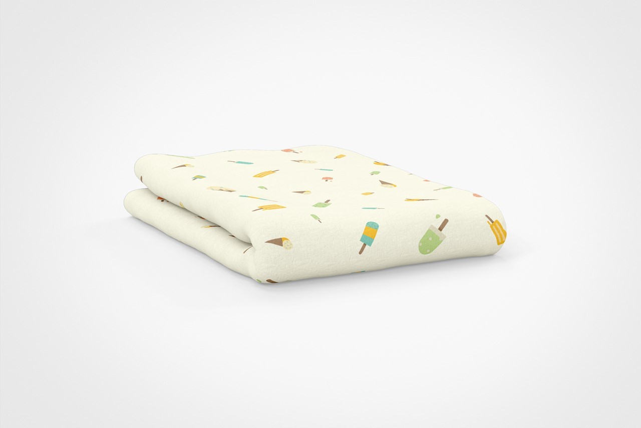 Picture of 'Ice-Cream Dream' Single Fitted Sheet - Toddler (%100 Cotton - 100*200)