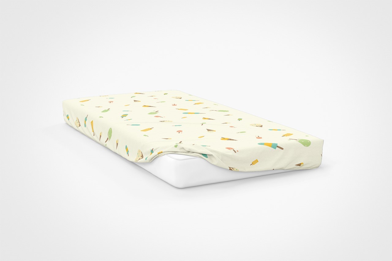 Picture of 'Ice-Cream Dream' Single Fitted Sheet - Toddler (%100 Cotton - 100*200)