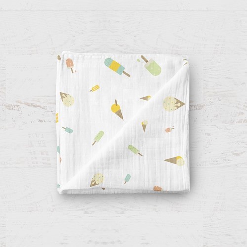 Ice Cream Land %100 Organic Muslin