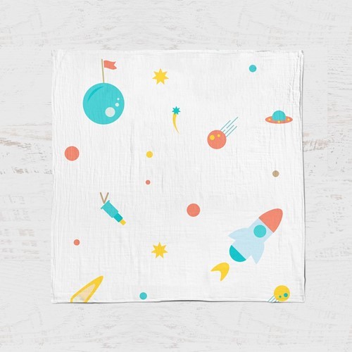 To The Moon and Back %100 Organic Muslin