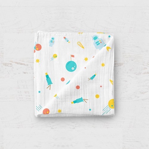 To The Moon and Back %100 Organic Muslin