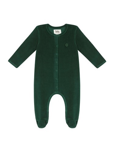 BOTG x ANTEBIES ORGANIC VELVET ROMPER - GREEN VELVET