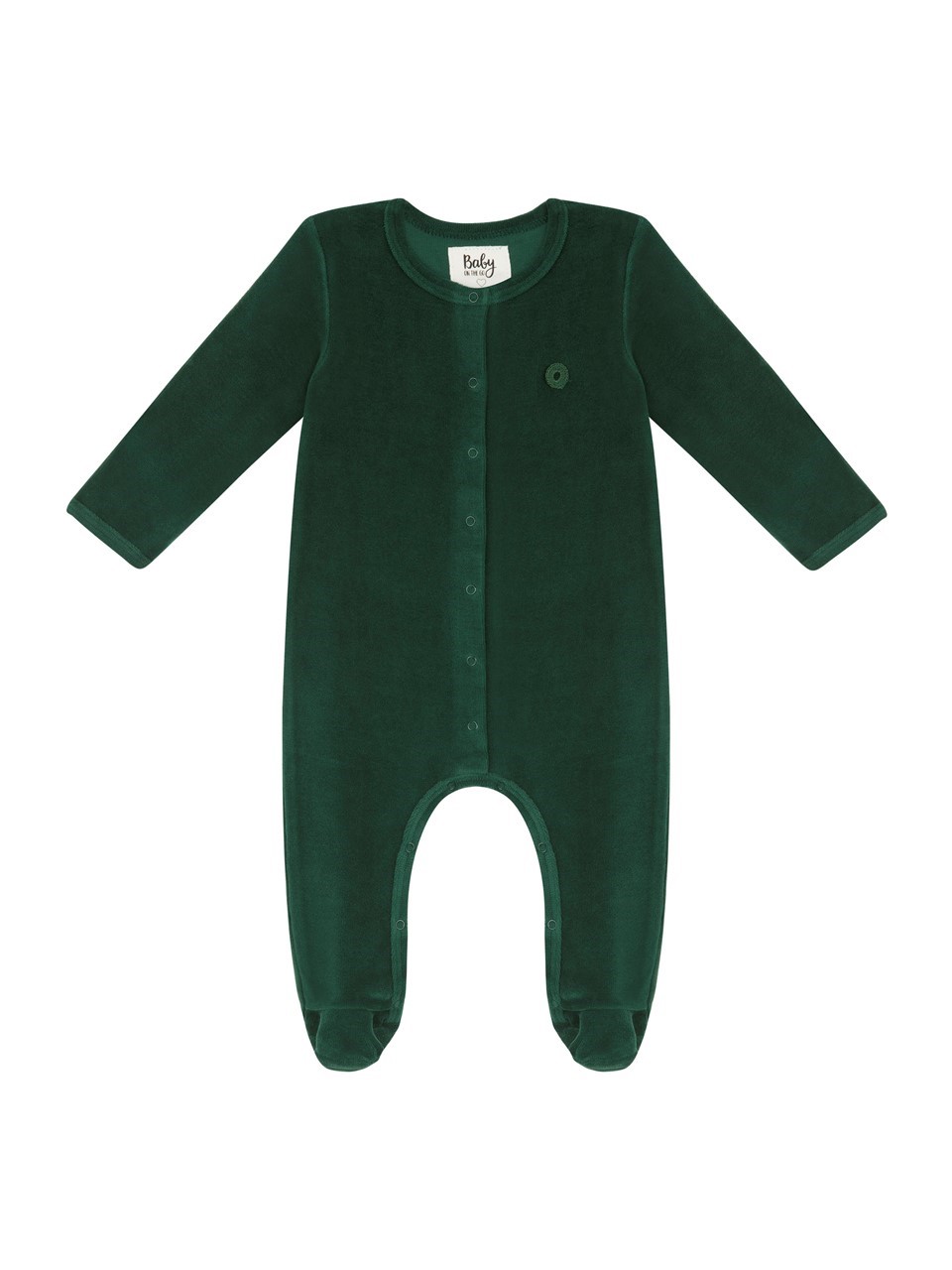 Picture of BOTG x ANTEBIES ORGANIC VELVET ROMPER - GREEN VELVET