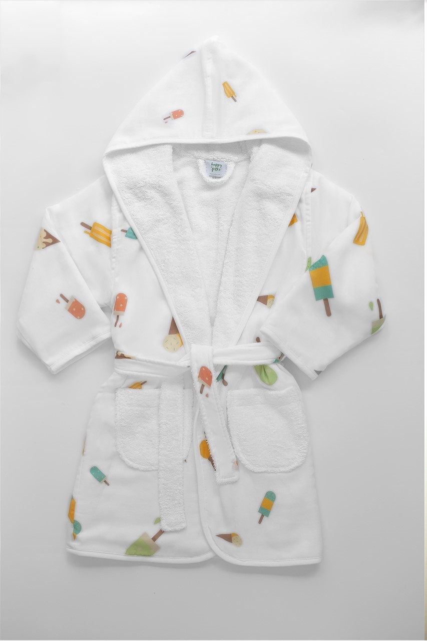 Picture of Ice-Cream Dream Bathrobe (2-3 Years) (Organic)