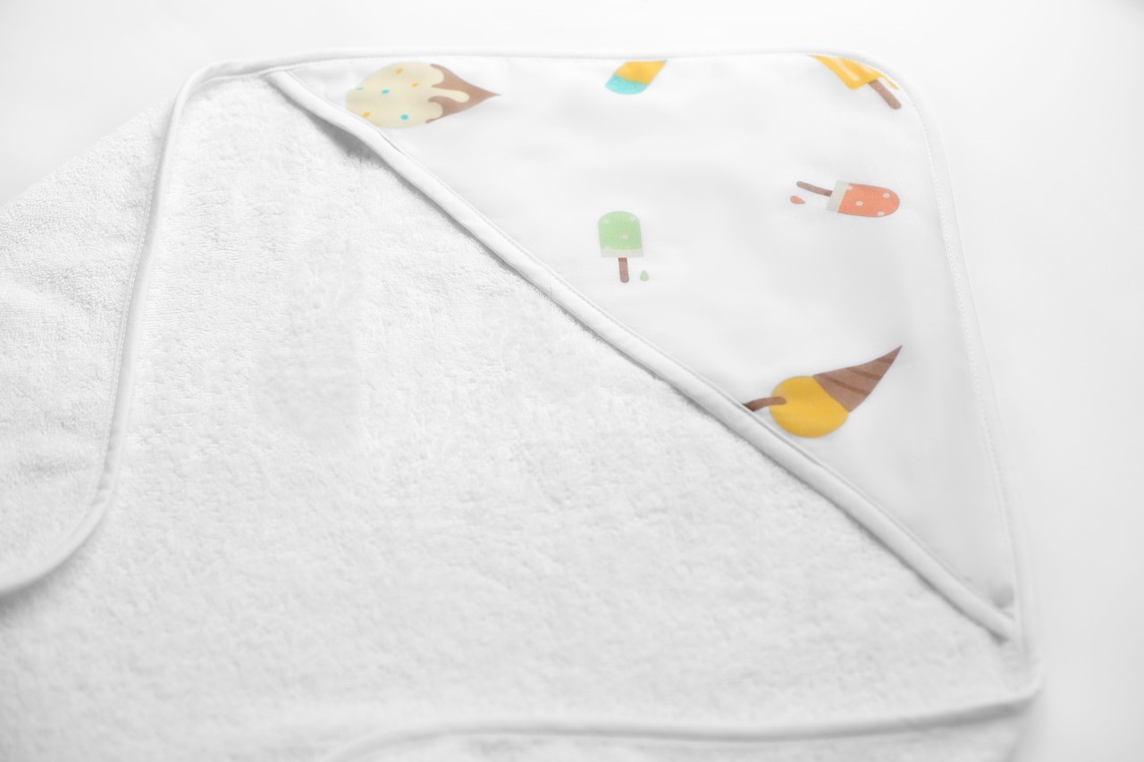 Picture of 3X ORGANIC BABY TOWEL - ICE CREAM LAND