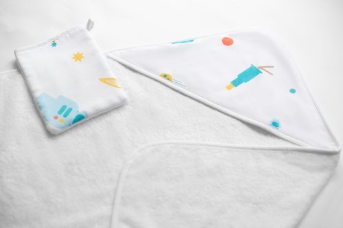 3X ORGANIC BABY TOWEL - To The Moon and Back