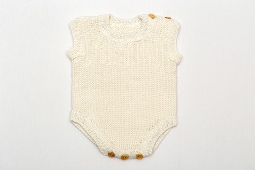 OVERALL YELKI DESIGN ECRU COLOR (0-6 MONTHS)