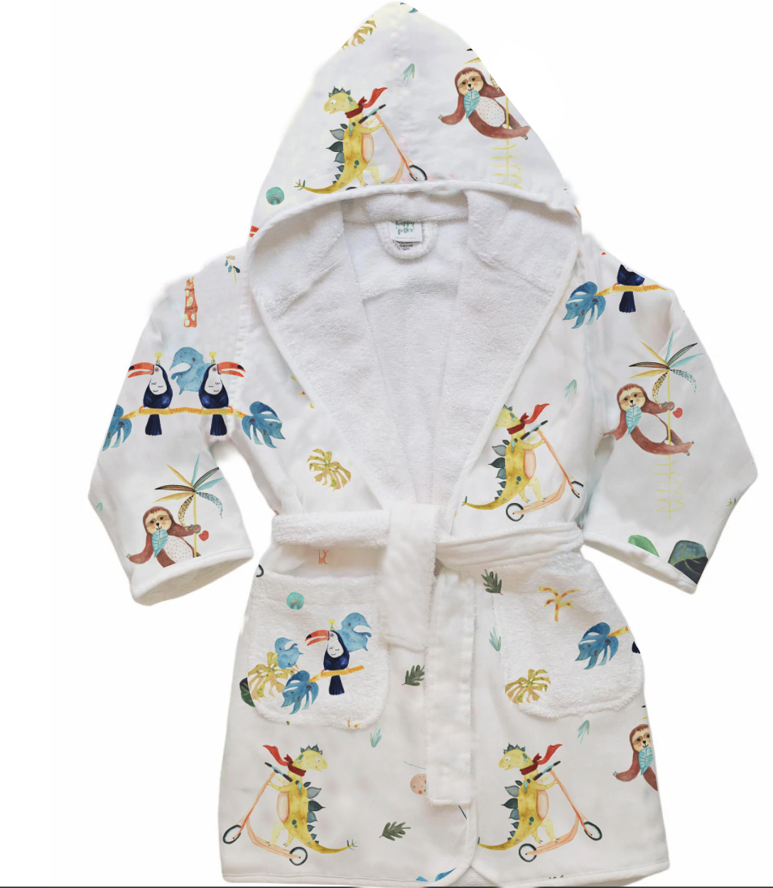 Picture of Dinosaur Team 100% Organic Bathrobe (2-4 years old) 