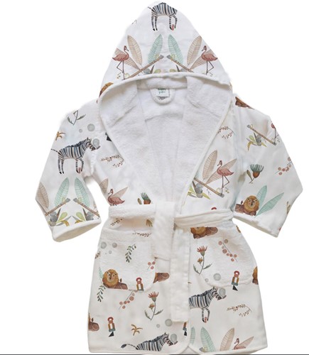 Flamingo Team 100% Organic Bathrobe (2-4 years old) 