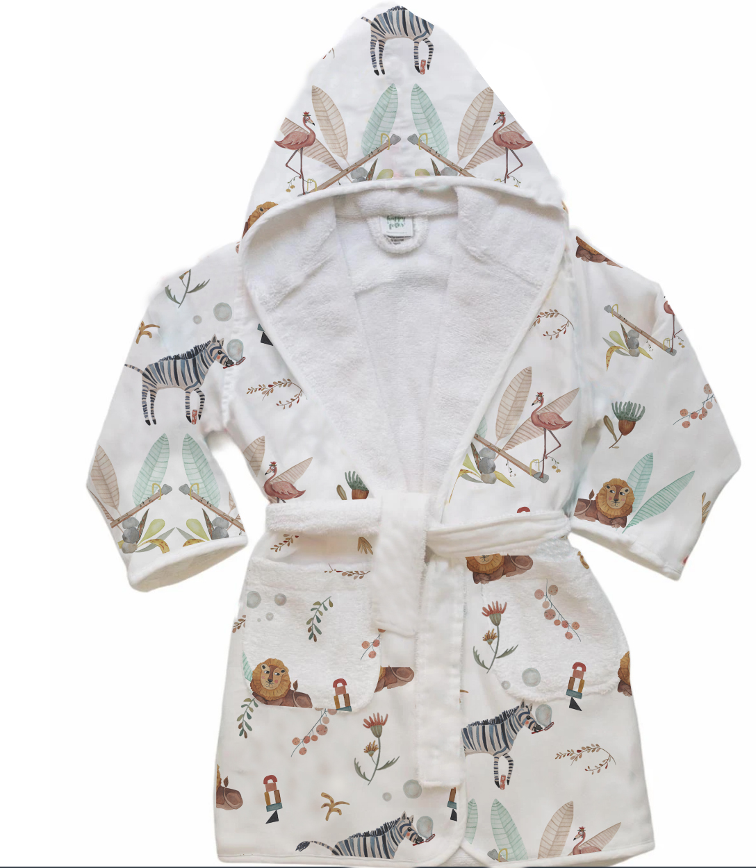 Picture of Flamingo Team 100% Organic Bathrobe (2-4 years old) 